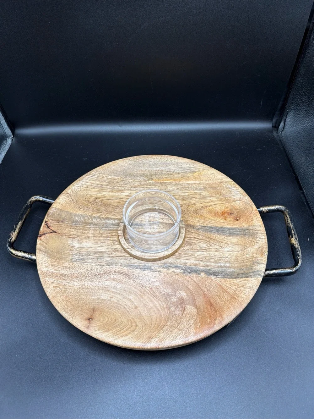 The Global Market Kitchen Collection Chip And Dip 13” Wooden Tray